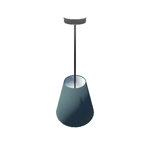 Hanging Light-001 - Cone Shade Teal